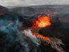 Volcano Erupting In Iceland With Lava Flowing